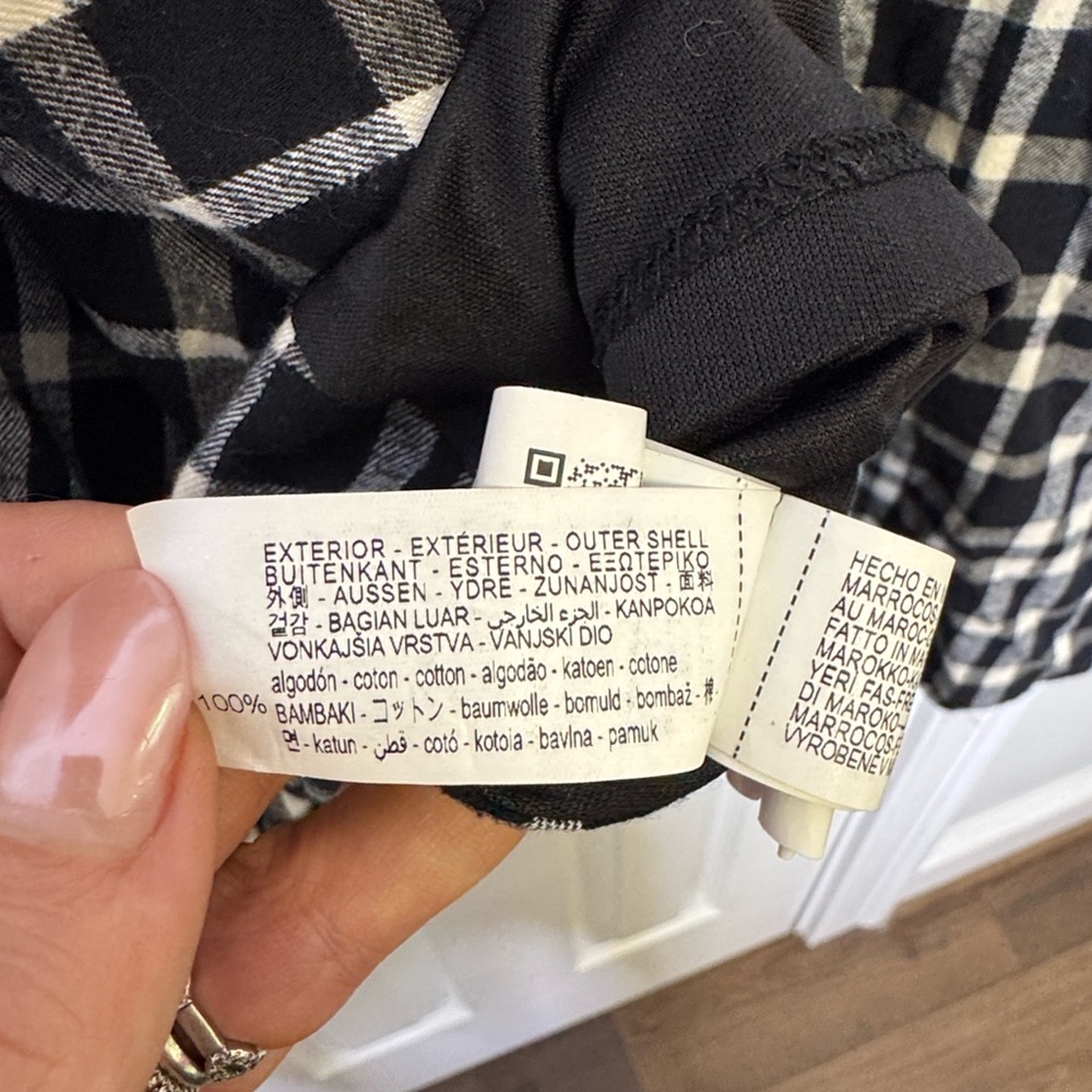 🍁🍂 NWOT Zara Plaid Mini Dress – Black & White Plaid - Picture 8 of 11